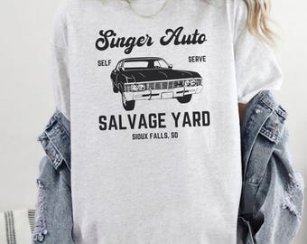 Bobby Singer Auto Salvage Yard T-Shirt Supernatural Winchester Gift