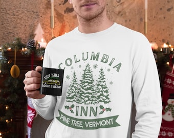 Columbia Inn White Christmas Retro Long Sleeve Tee Shirt