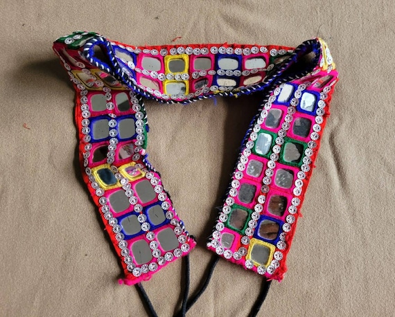 Vintage Banjara Kuchi Tribal Textile BELT Gypsy Mirror  display picture 2