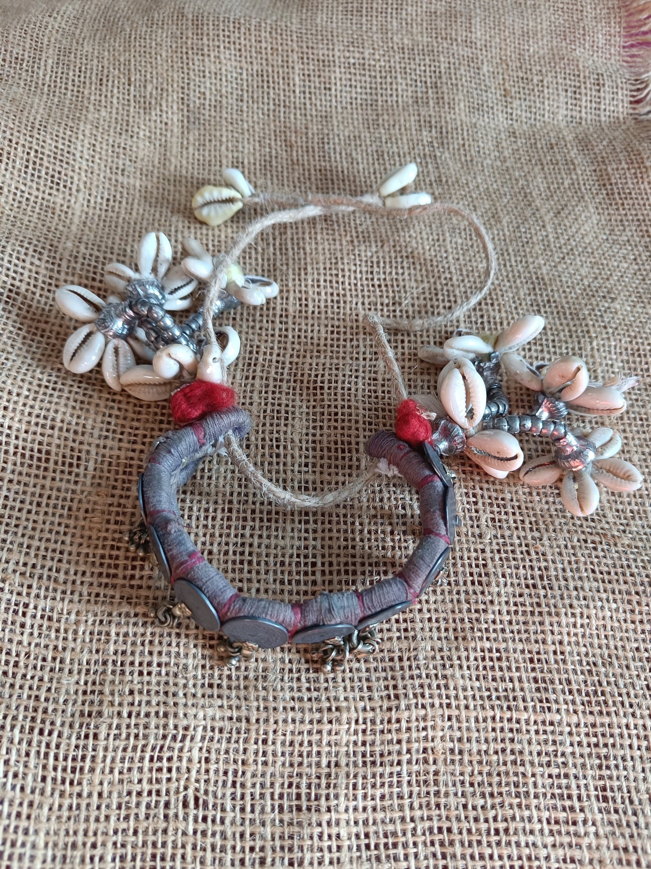 Vintage RARE BRACELET Armlet Anklet Kandiya Banjara Cowrie Coin