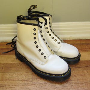 Pair of White Doc Marten Boots