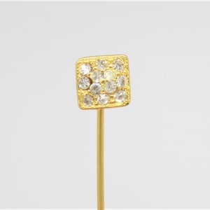 Vintage Gold Tone and Rhinestone Hat Pin