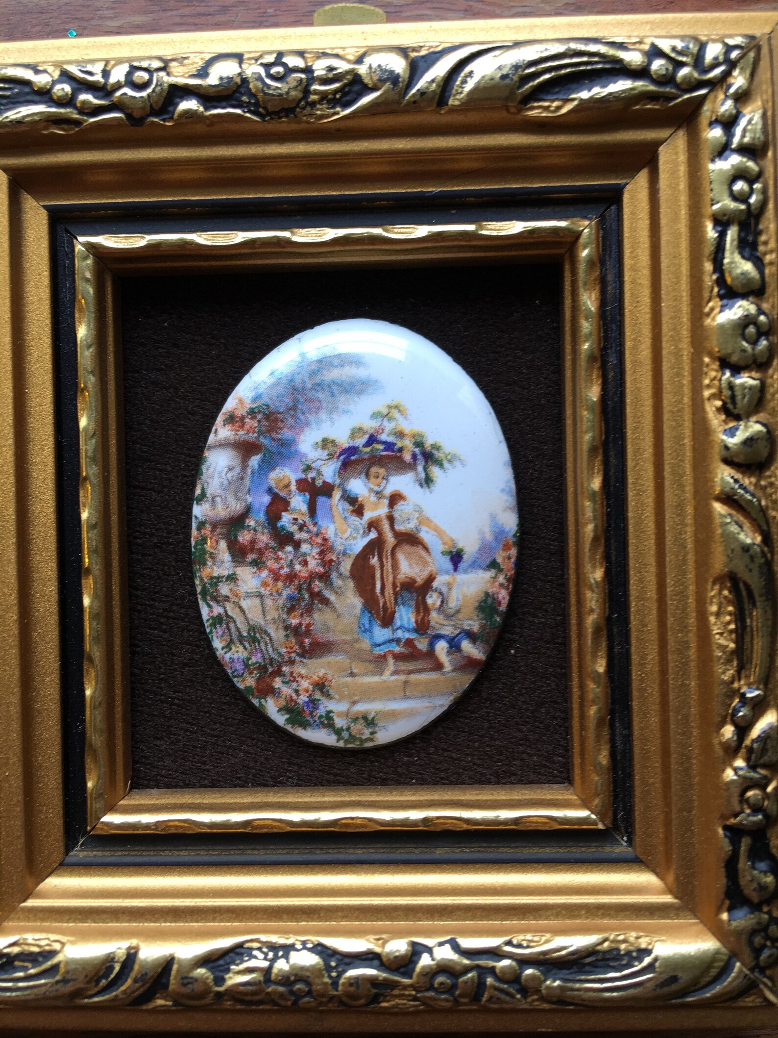 Pair of Vintage Enamel on Copper Paintings Etsy