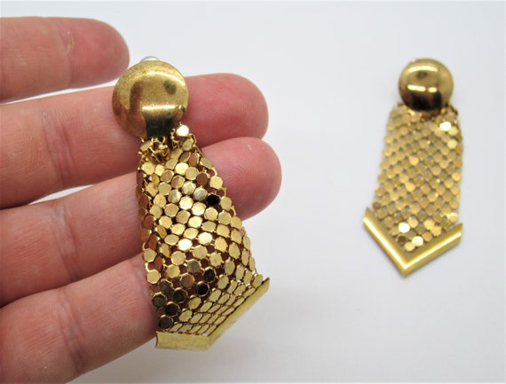 Pair of Vintage Gold Metal Earrings - image 2