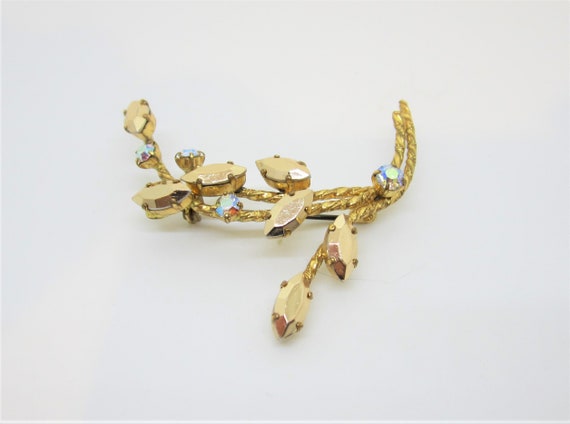 Vintage Western Germany Rhinestone Brooch - image 2