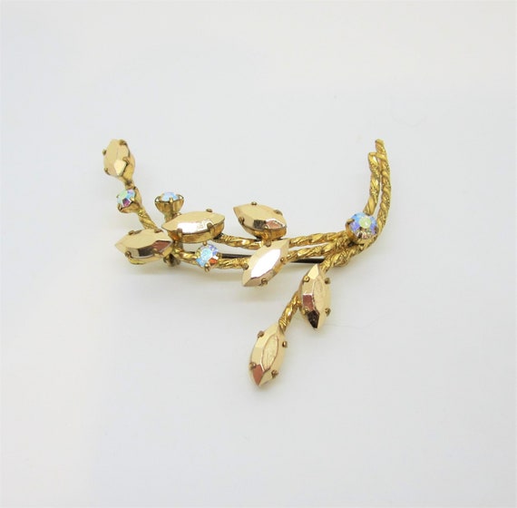 Vintage Western Germany Rhinestone Brooch - image 1