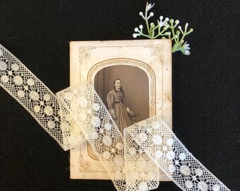 Lace 18mm Wide Satin Ribbon Insert Trim in White or Ivory