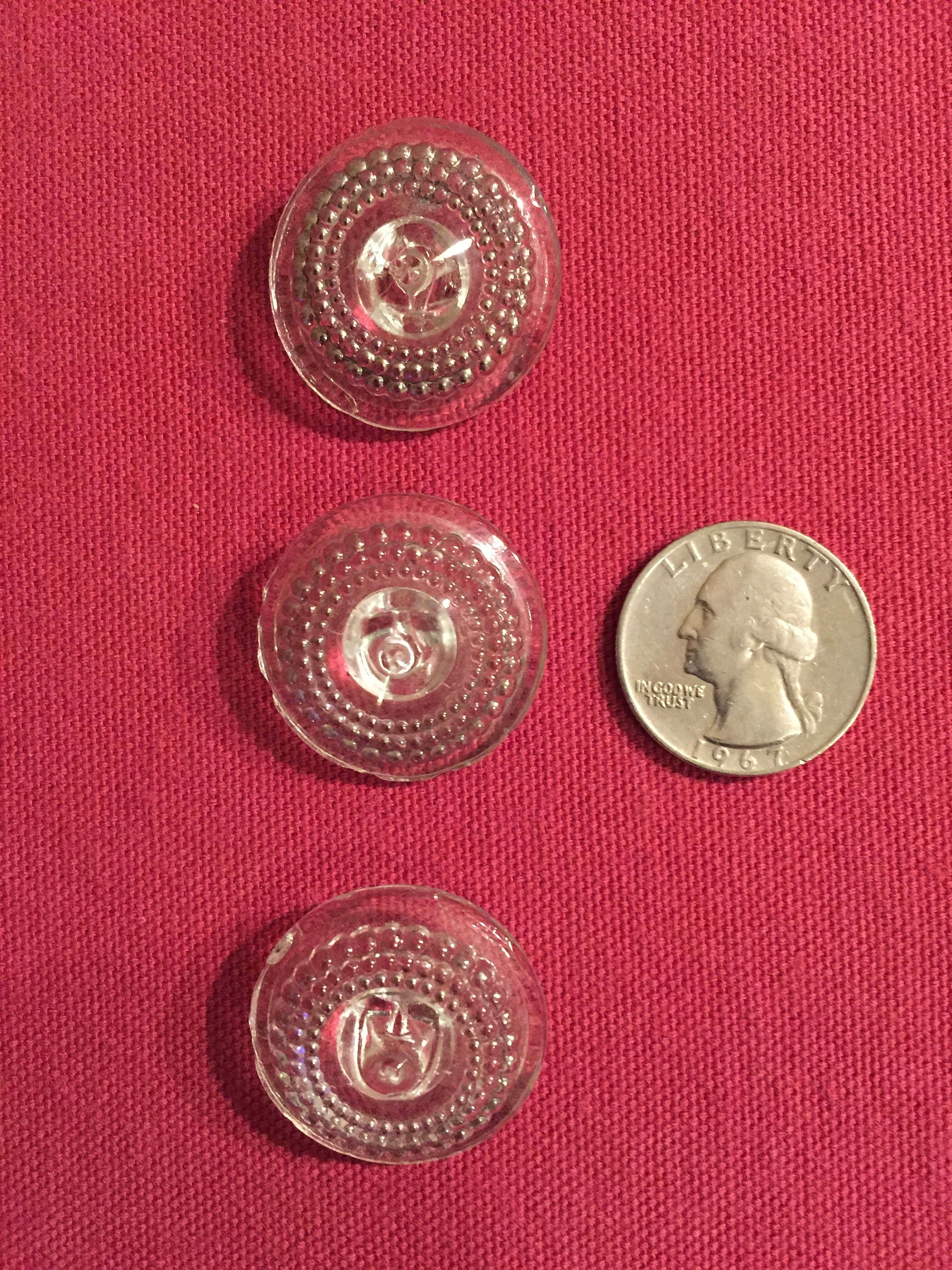 Glass Buttons With Raised Dot Pattern - Etsy