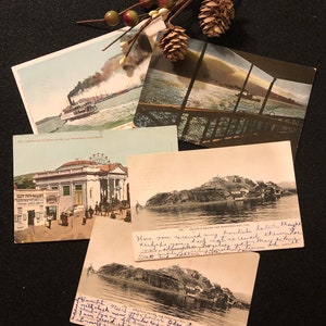 Vintage Post Cards - scènes van de San Francisco Bay-Set van 5