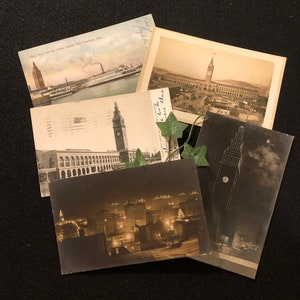 Vintage Post Cards - Ferry Building-San Francisco, CA Set van 5