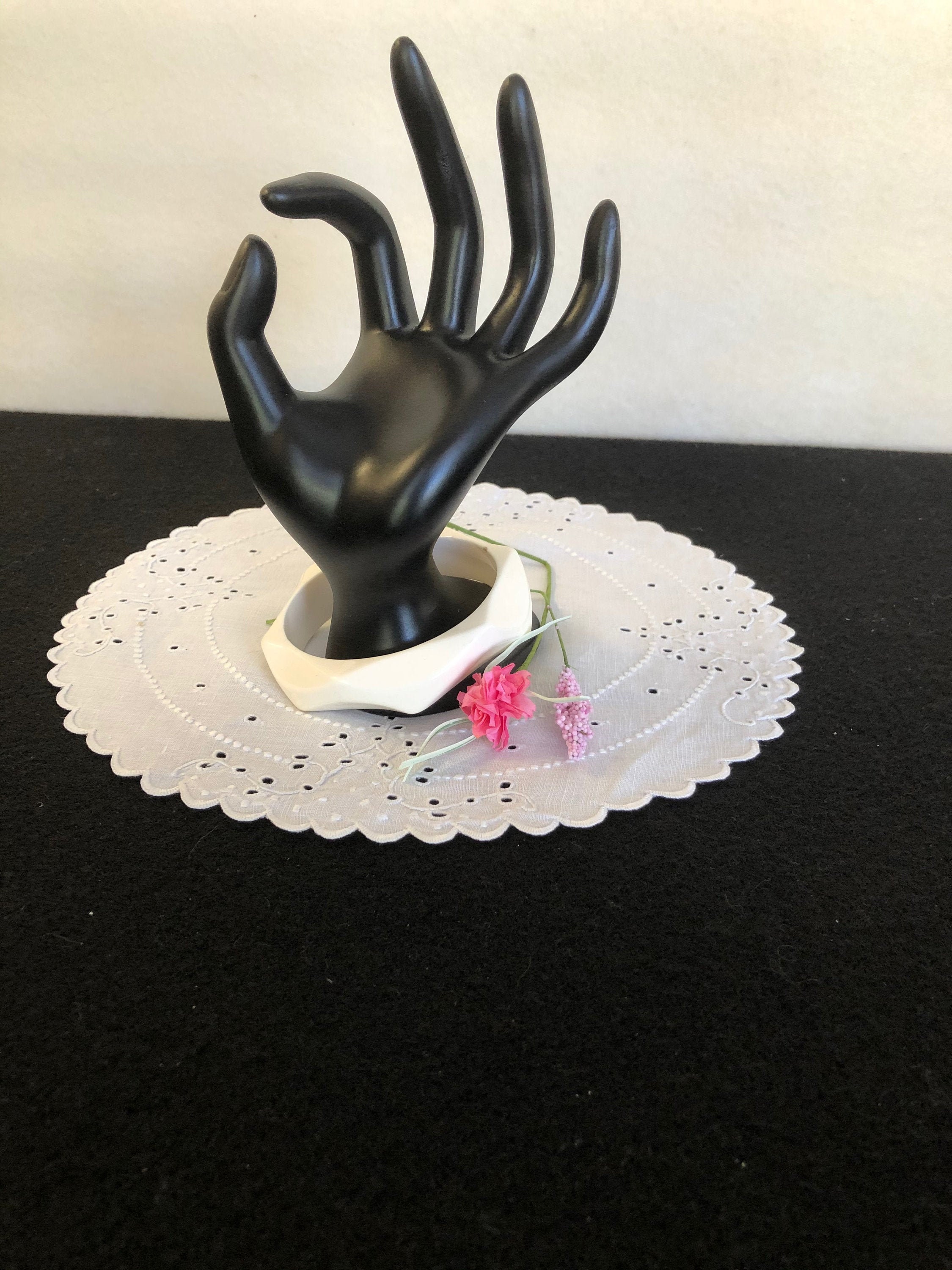 ヴィンテージ セルロイド バングル ホワイト - Etsy 日本