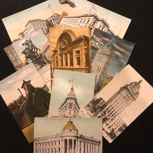 Vintage Post Cards - gebouwen van San Francisco, CA Set van 9