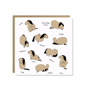 Yoga Horse Card Yoga Card For Equestrian Horse Lover Pony Lover Horse Rider From Mom Mum Yoga Teacher Birthday Thankyou Greetings Card