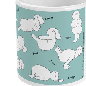Bunnies Yoga Mug, Rabbit Mug, Rabbit Gifts and Yoga Gifts, Rabbit Lover, Yoga Teacher Gift, Instructor, Women, Her, Men, Him and Yogis