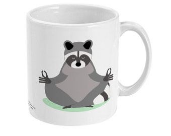 Racoon Yoga Mug Racoon Mug Racoon Gifts and Yoga Gifts For Racoon Lover Yoga Lover Teacher, Instructor and Yogis