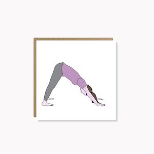 Yoga Pose Yoga Birthday Card Pilates Lover Yoga Lover Yoga Instructor Yoga Birthday Card Yoga Greeting Card For Women Her Daughter