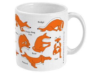 Fox Yoga Mug, Fox  Mug, Fox Gifts and Fox Gifts For Fox Lover, Yoga Lover, Teacher, Instructor and Yogis