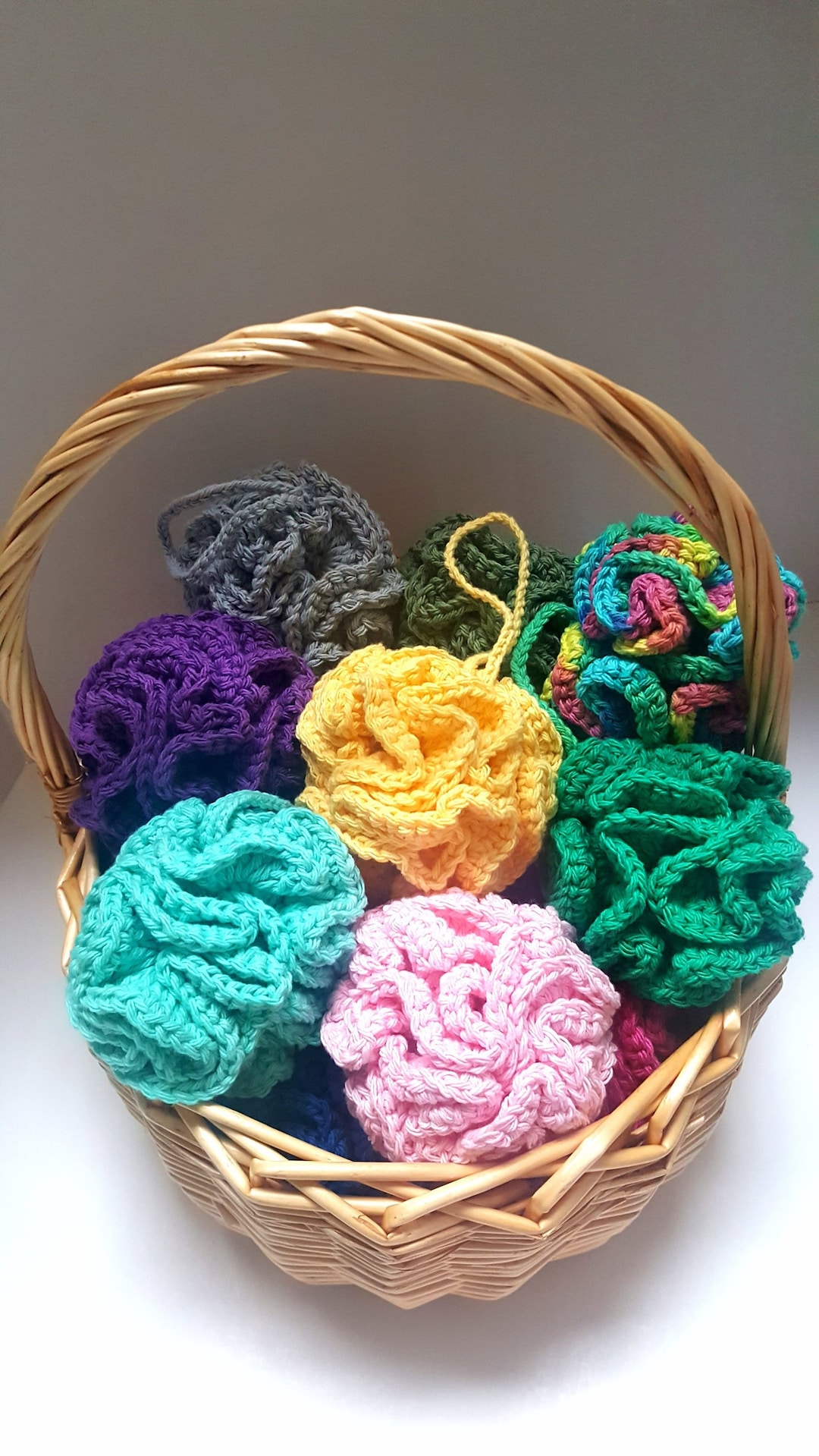 Shower Pouf, 100 Cotton, Ecofriendly, and Crocheted Shower Puff, or