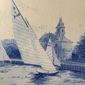 Carte Postale 13x18cm aquarelle dessiné à la main , impression sur papier 320 grammes