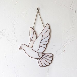 Bird Stained Glass Pattern: Dove Design - Digital PDF, SVG & PNG