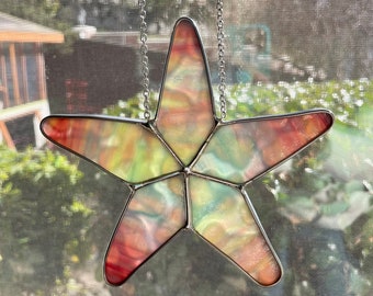 Stained Glass Starfish • Handmade Starfish Suncatchers • Stained Glass Light Catchers, Each is One of a Kind