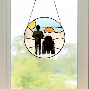Tatooine Droids Glasmalerei-Muster: Mehrschichtige Landschaft PDF & PNG