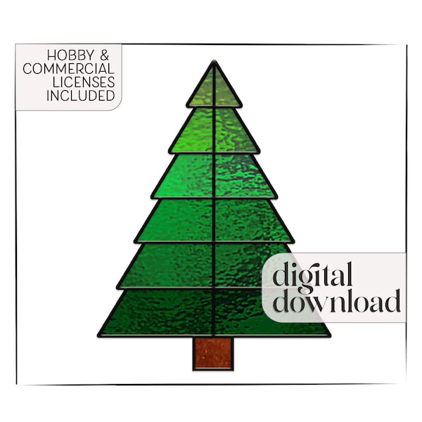 Stained Glass Geometric Christmas Tree Ornaments Etsy