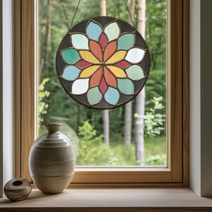 Rose Window Stained Glass Pattern Plus PNG, Printable Rose Window ...