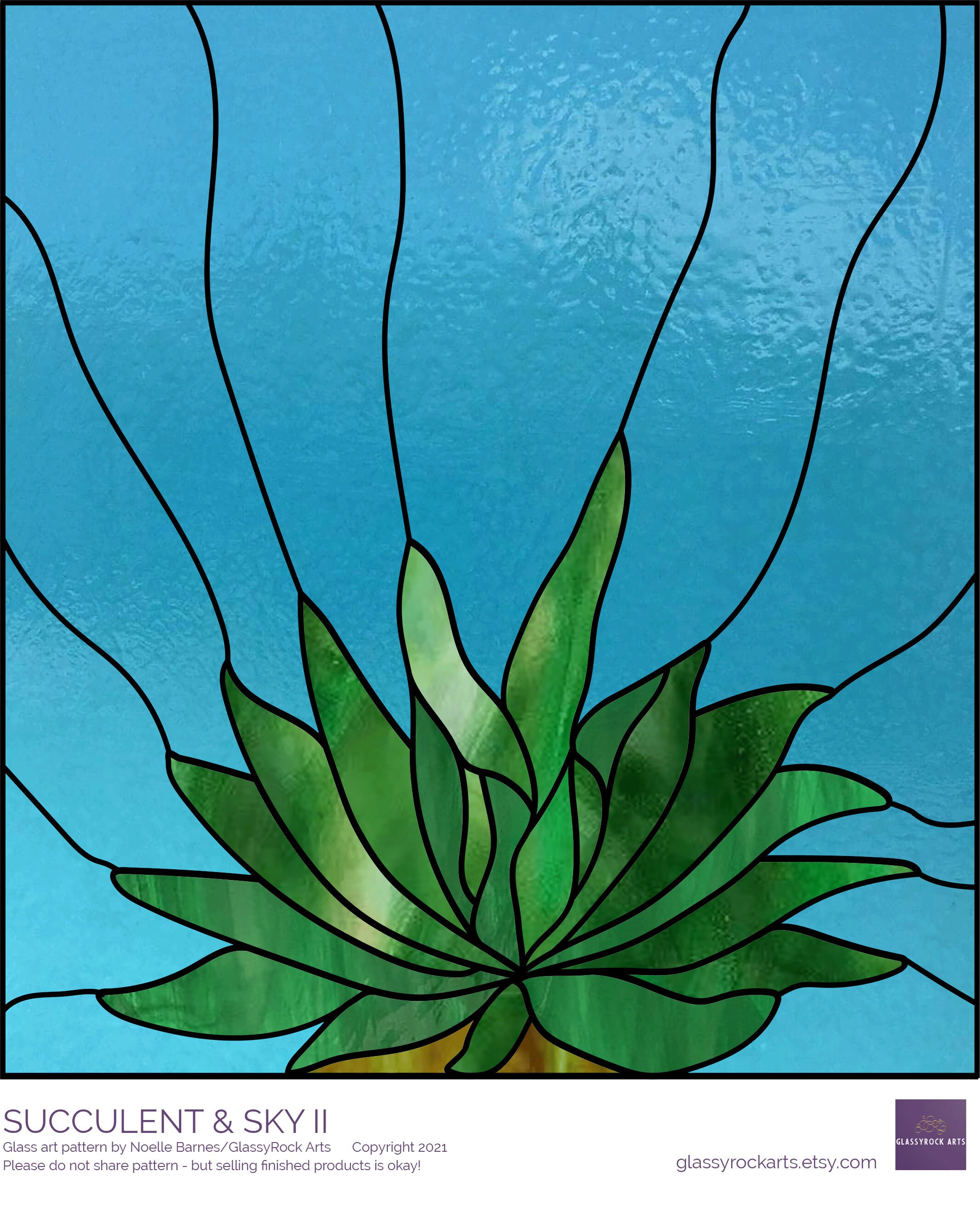 Succulent Stained Glass Pattern Instant Digital PDF Download Etsy succulent-stained-glass-pattern-instant-digital-pdf-download-etsy