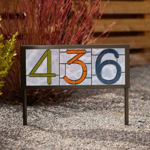 Stained Glass Numbers Pattern Pack: Modern Digits 0-9 (PNG & PDF Download)