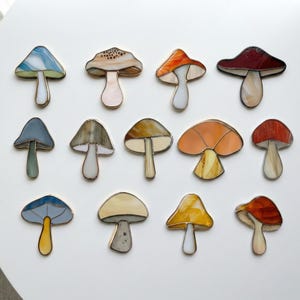 Stained Glass Mushroom Patterns: 13 Digital Designs (PDF & PNG) image 1