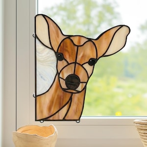 Stained Glass Deer Suncatcher Pattern: Animal Template PDF & PNG