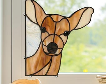 Stained Glass Deer Suncatcher Pattern: Animal Template PDF & PNG
