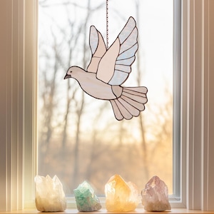 Bird Stained Glass Pattern: Dove Design - Digital PDF & PNG
