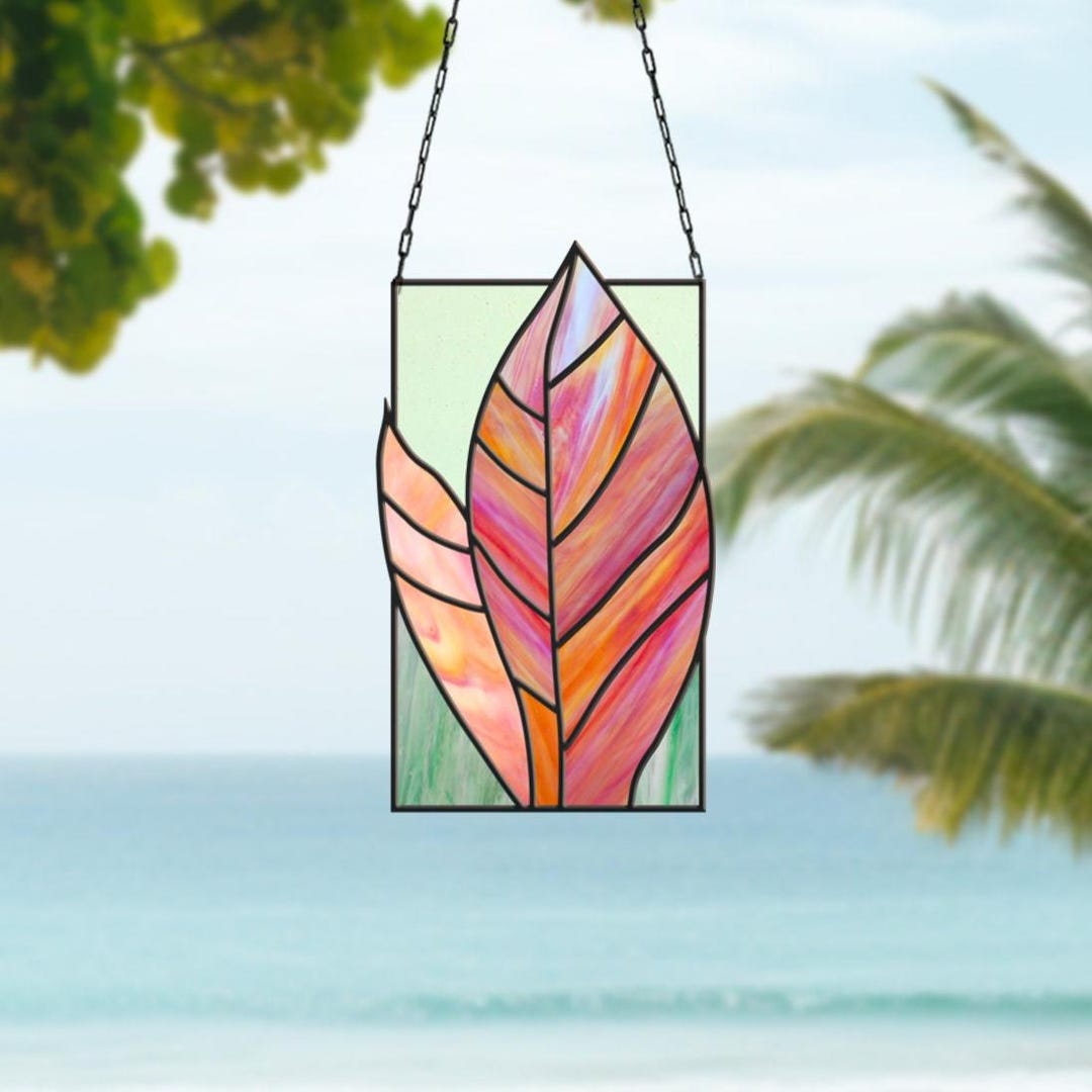 Design Ka Raua Tropical Plant Stained Glass Pattern: Kauai Design PDF & PNG - Etsy