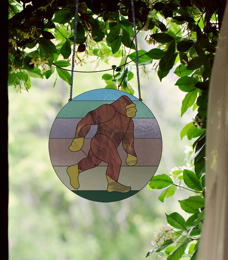 Bigfoot Stained Glass Pattern Digital Pattern to Download - Etsy