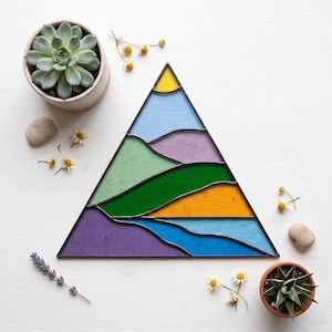 Stained Glass Landscape Patterns: Modern Suncatchers (Digital Download) image 10