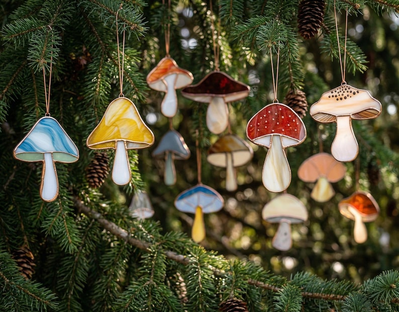Stained Glass Mushroom Patterns: 13 Digital Designs (PDF & PNG) image 10