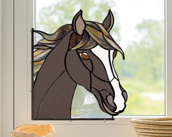 ジョー・ハウトマン ヴィンテージ ステンドグラス 野生の走る馬 絵画 美術館 ジョー・ハウトマン ヴィンテージ ステンドグラス 野生の走る馬 絵画