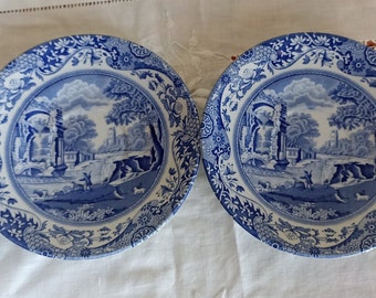 Pair Spode Italian saucers