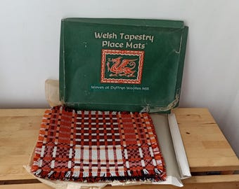 Vintage Welsh tapestry place mats