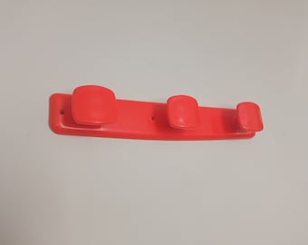 Space age design Vintage orange plastic SYLA COATS HANGER, 1970S