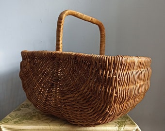 huge vintage wicker basket