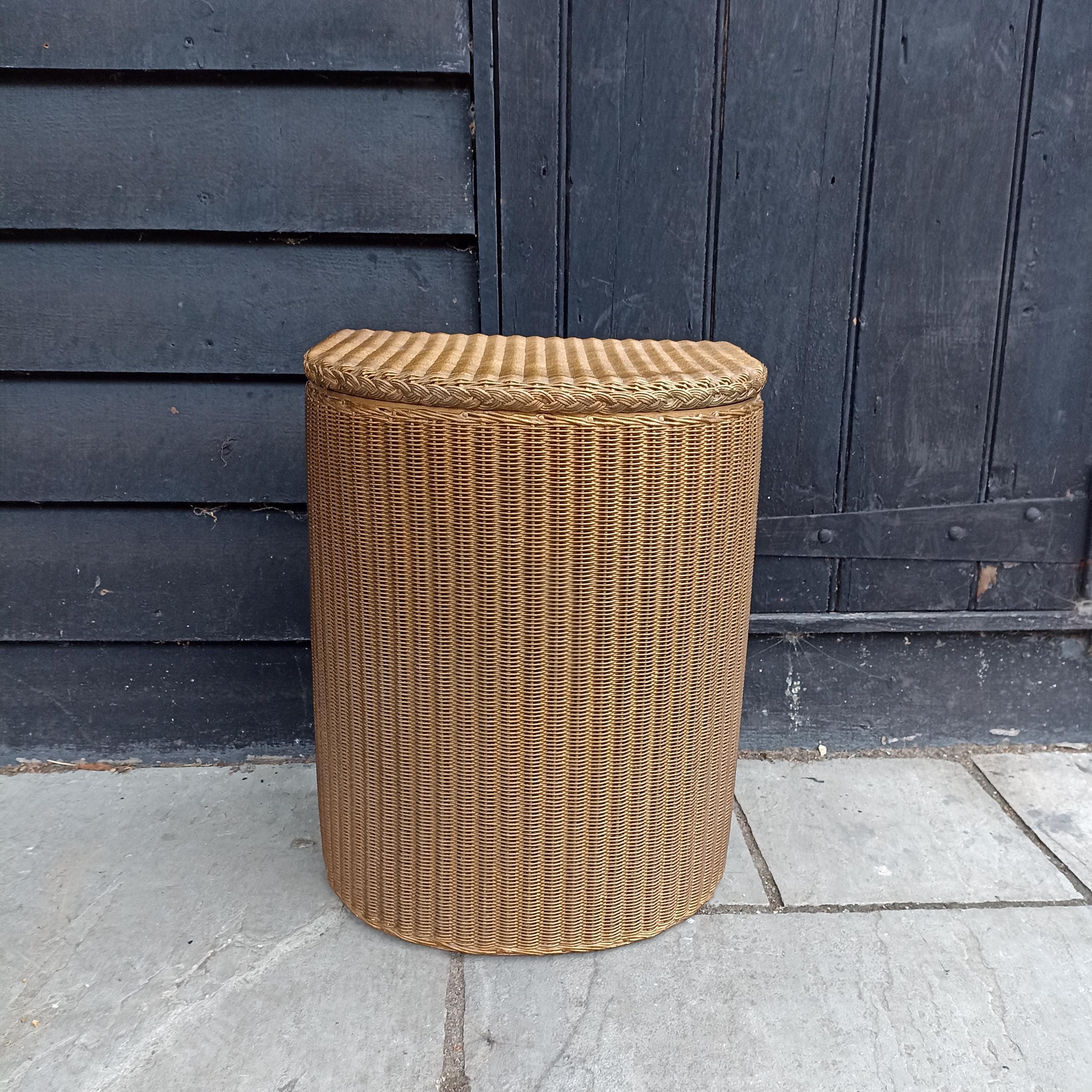 Laundry Basket Reupholster Lloyd Loom Chair Vintage Lloyd Loom