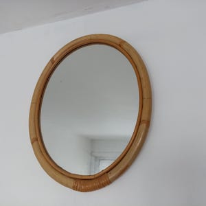 Vintage bamboo mirror