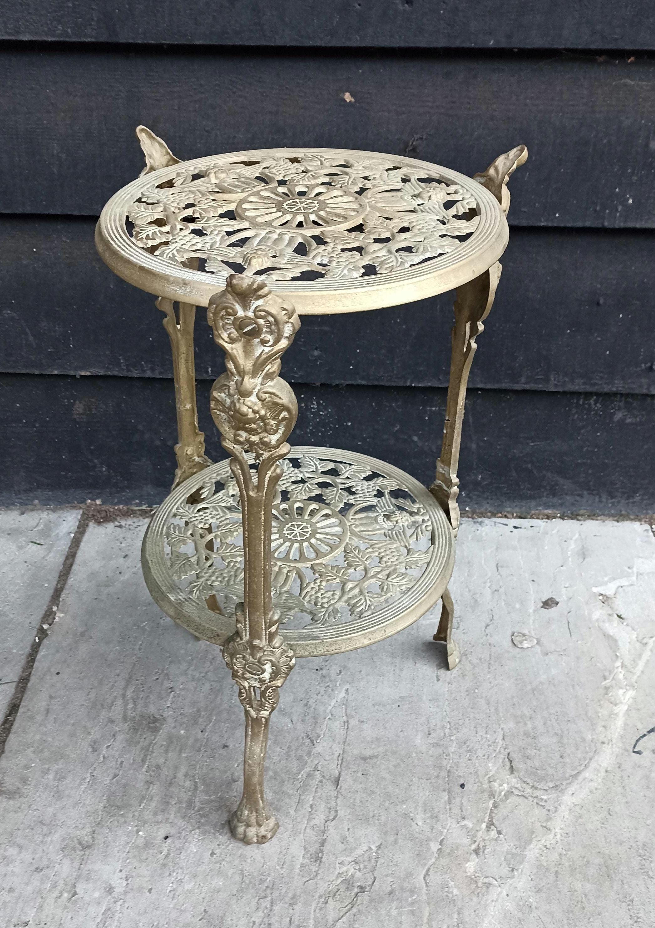 Vintage Ornate Cherub Brass 2 Tier PLANT STAND With Claw Feet - Etsy
