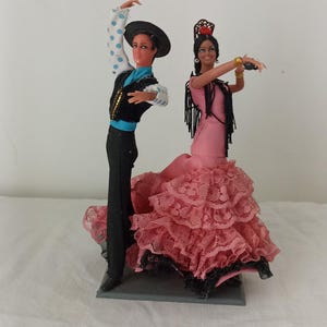 Beautiful Vintage Pair MARIN CHICLANA Flamenco Dancers Couple Spanish Spain Doll