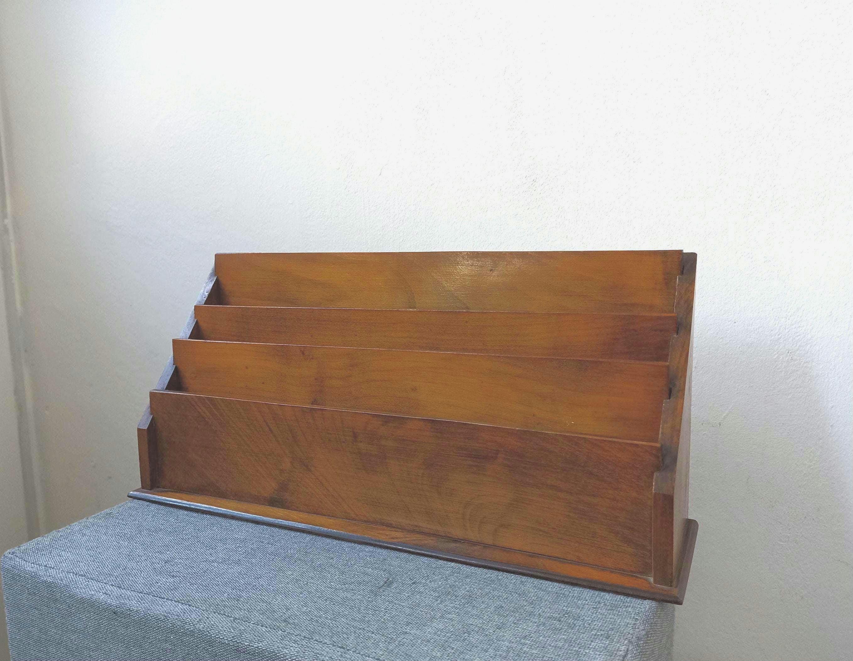 Vintage wooden letter rack