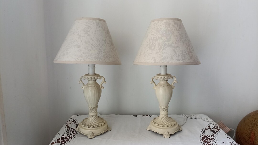Pair Vintage Retro Table Lamps With Lampshades - Etsy UK
