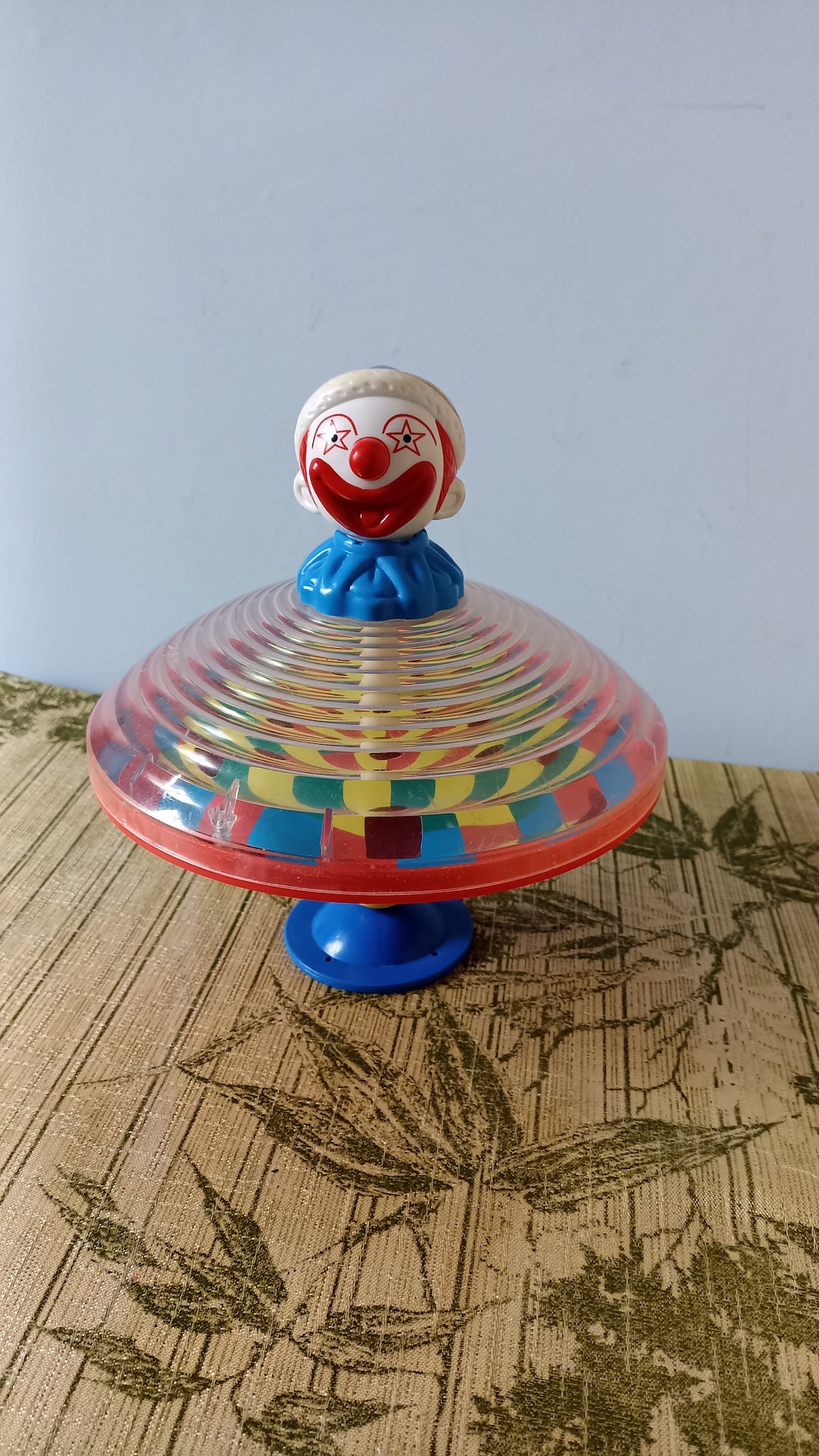 Vintage Clown Head Plunger Spinning Toy Plastic - Etsy